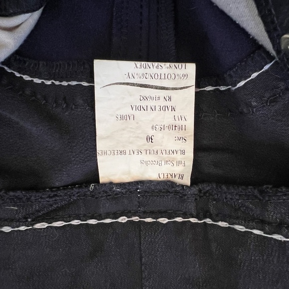 Equine Couture Blakely Knee Patch Breeches Contrast Saddle Stitch Horse Size 30 - Picture 6 of 9